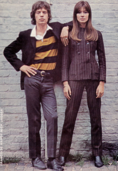 Françoise Hardy 和Mick Jagger